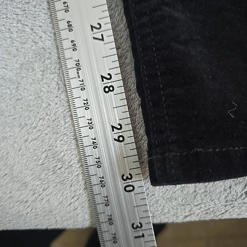 Talbots Pants Womens 16 Straight Black Velvet Flawless 5 Pocket Casual Normcore‎